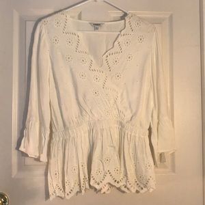 White Express Peplum Blouse